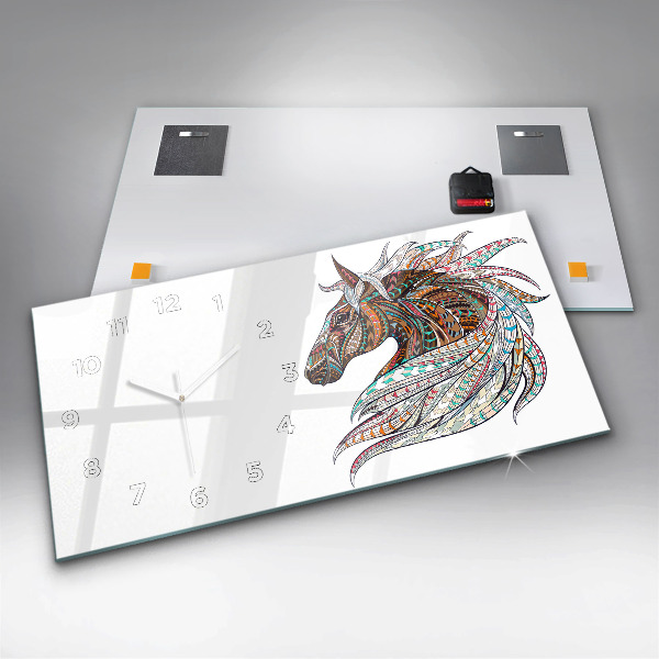 Orologi orizzontali Illustrazione di cavallo
