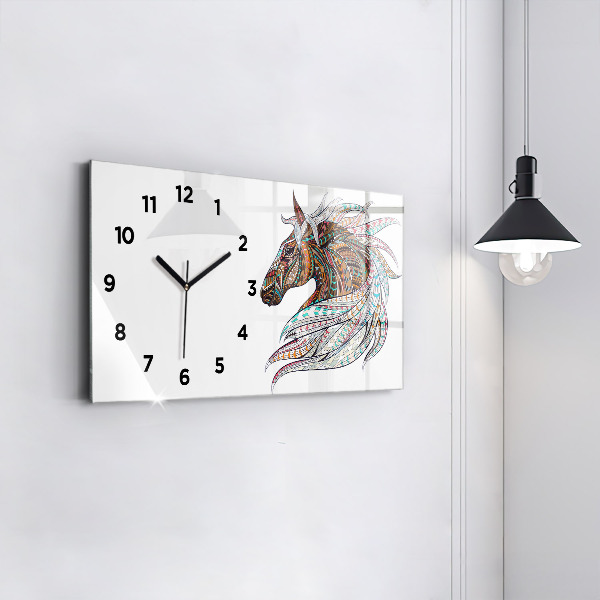 Orologi orizzontali Illustrazione di cavallo