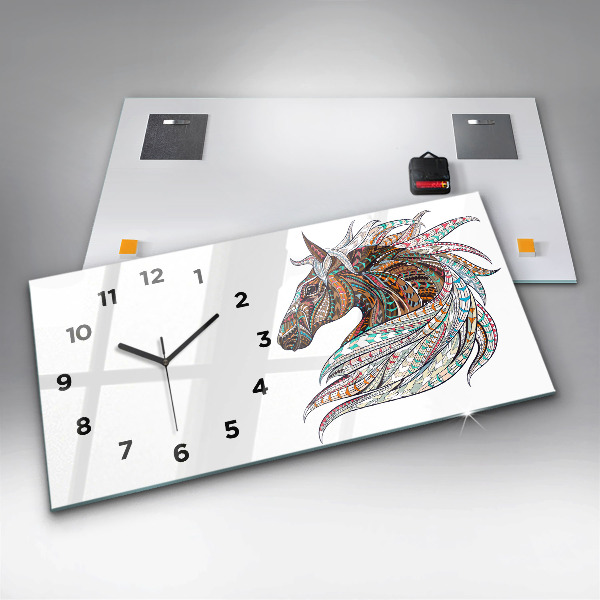 Orologi orizzontali Illustrazione di cavallo