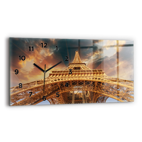 Orologio rettangolare La Torre Eiffel alla luce del sole