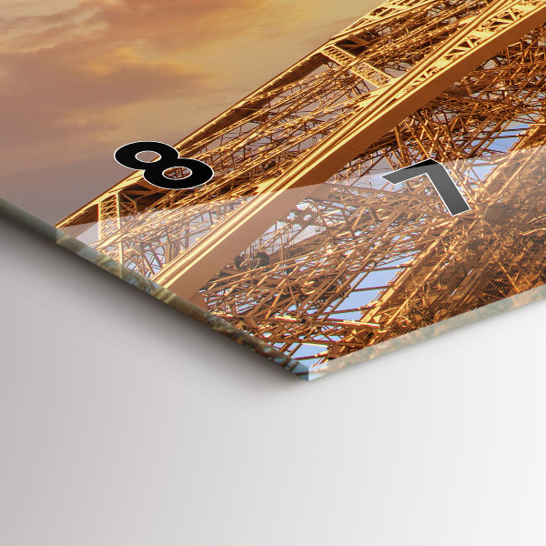 Orologio rettangolare La Torre Eiffel alla luce del sole