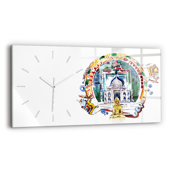 Orologio rettangolare Dipinto del Buddha nel tempio