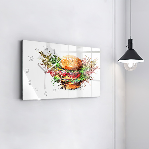 Orologio rettangolare Hamburger con formaggio XXL
