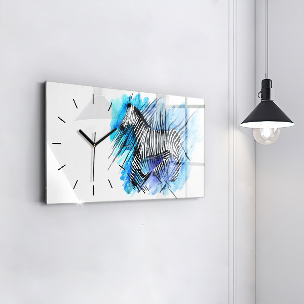 Orologio rettangolare Zebra dipinta