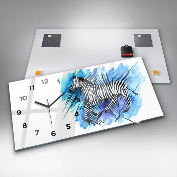 Orologio rettangolare Zebra dipinta
