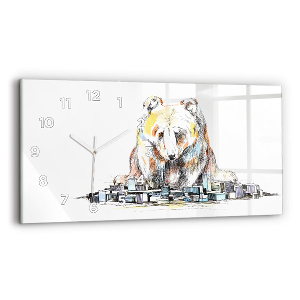 Orologio rettangolare Orso astratto