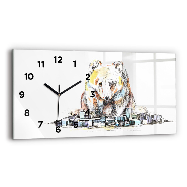 Orologio rettangolare Orso astratto
