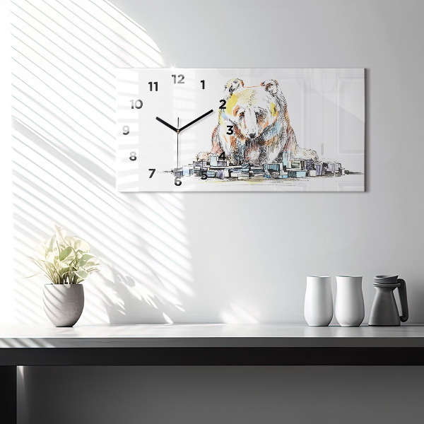 Orologio rettangolare Orso astratto