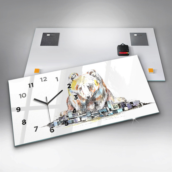 Orologio rettangolare Orso astratto