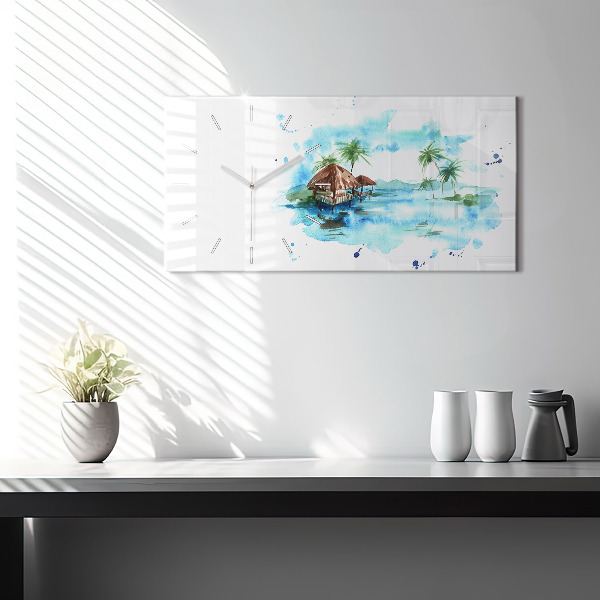 Orologio rettangolare Immagine di un'isola deserta