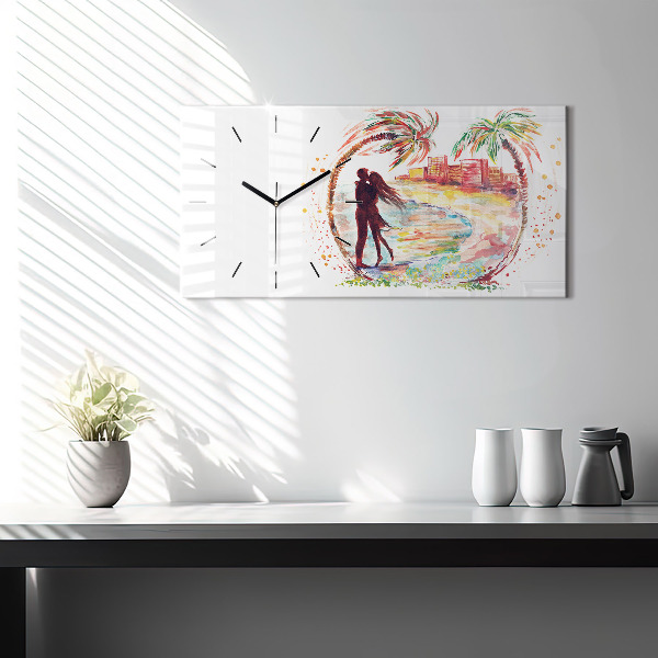 Orologio rettangolare Amore acquerello a Miami Beach