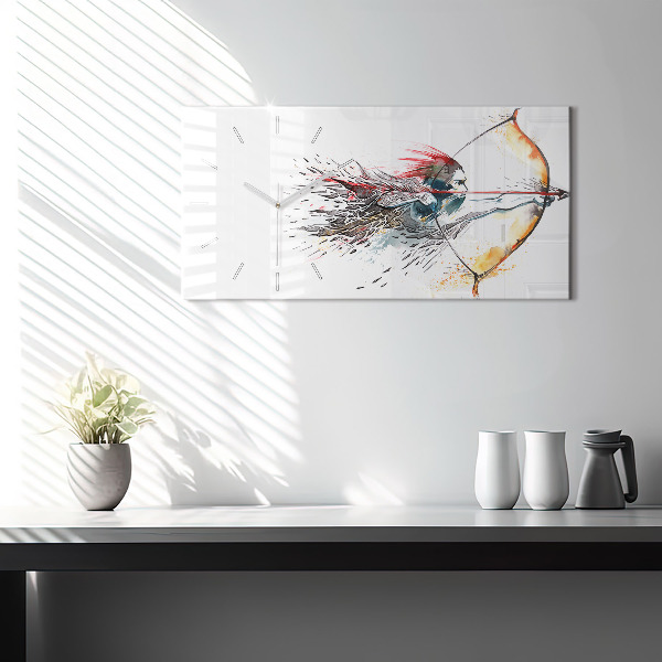 Orologio rettangolare Un guerriero a caccia