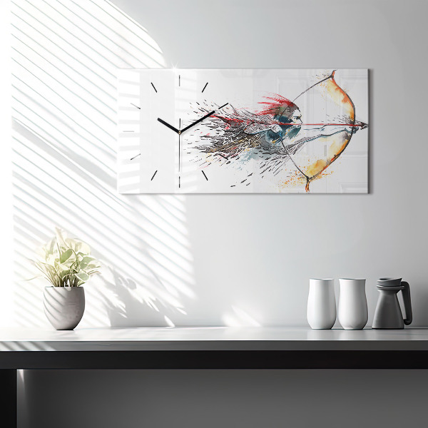 Orologio rettangolare Un guerriero a caccia