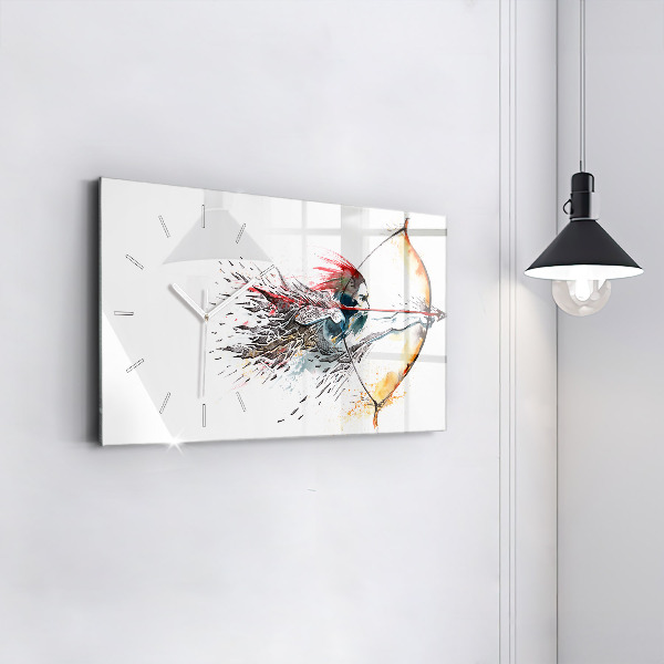 Orologio rettangolare Un guerriero a caccia