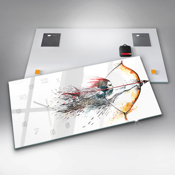 Orologio rettangolare Un guerriero a caccia