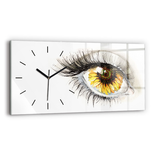 Orologio rettangolare Fiore di girasole nell'occhio