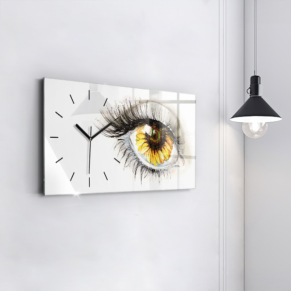 Orologio rettangolare Fiore di girasole nell'occhio