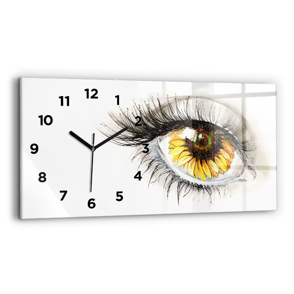 Orologio rettangolare Fiore di girasole nell'occhio
