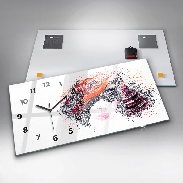 Orologio rettangolare Dolce donna con torta