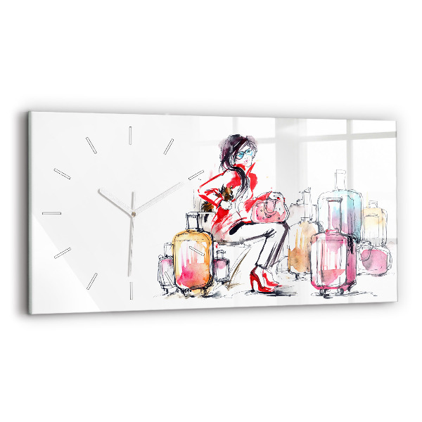 Orologio rettangolare Valigie da viaggio per donna