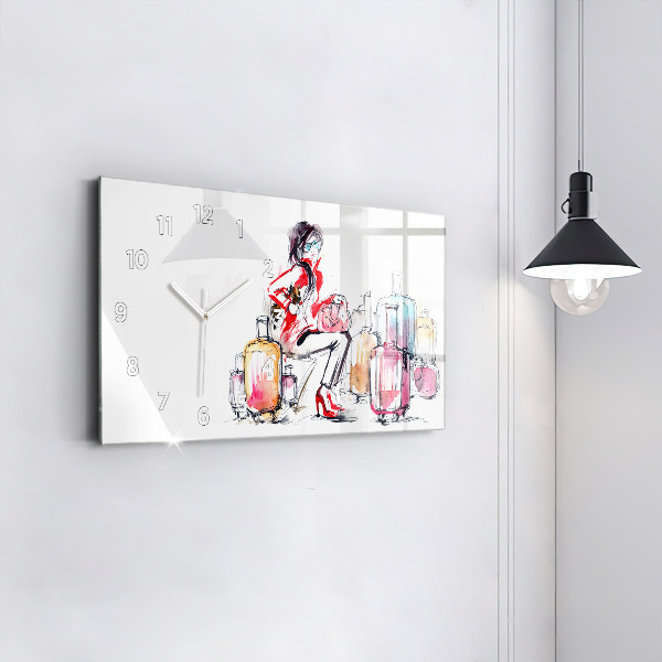 Orologio rettangolare Valigie da viaggio per donna