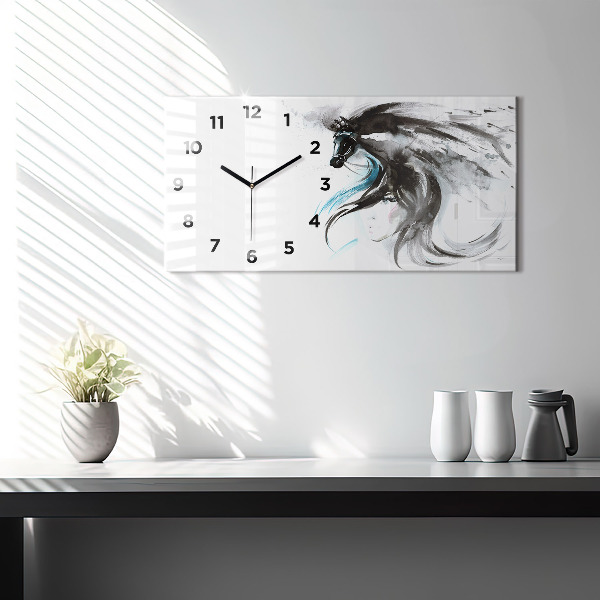 Orologio rettangolare Cavallo e donna astratti