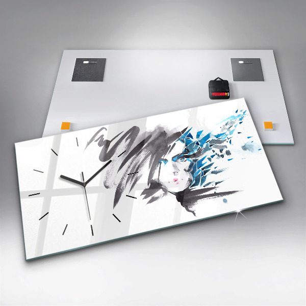 Orologio rettangolare Volto di donna astratto