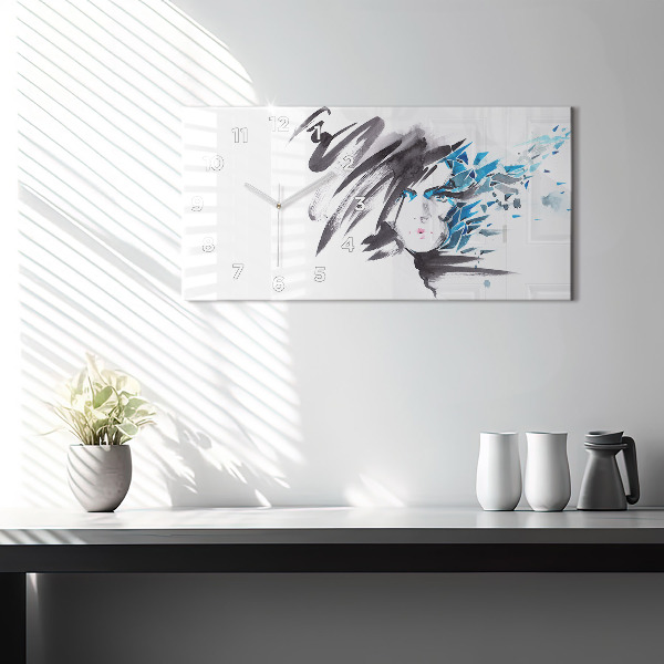 Orologio rettangolare Volto di donna astratto