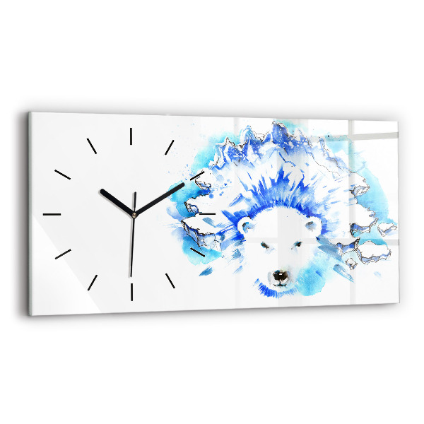 Orologio rettangolare Orso sullo sfondo del ghiaccio