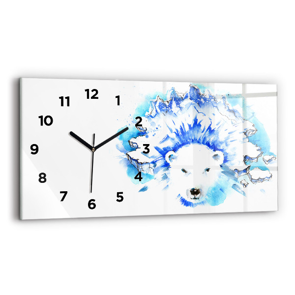 Orologio rettangolare Orso sullo sfondo del ghiaccio