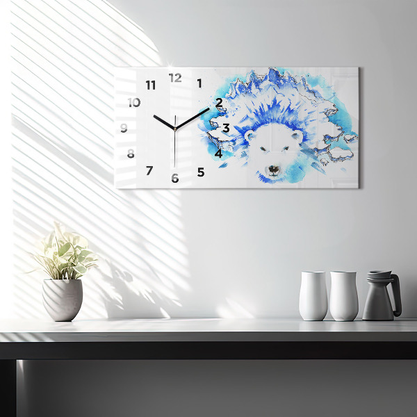 Orologio rettangolare Orso sullo sfondo del ghiaccio