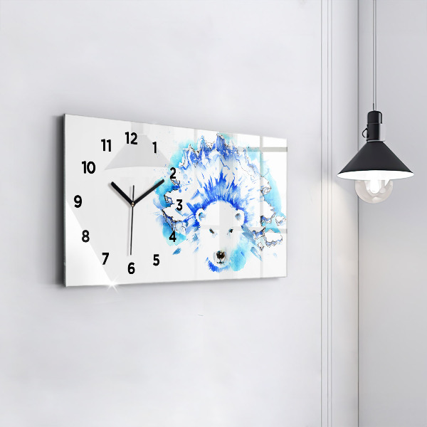 Orologio rettangolare Orso sullo sfondo del ghiaccio