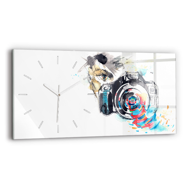 Orologio rettangolare Fotografa donna con macchina fotografica
