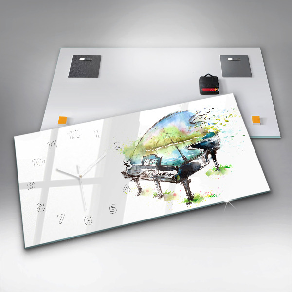 Orologio rettangolare Illustrazione 4 stagioni