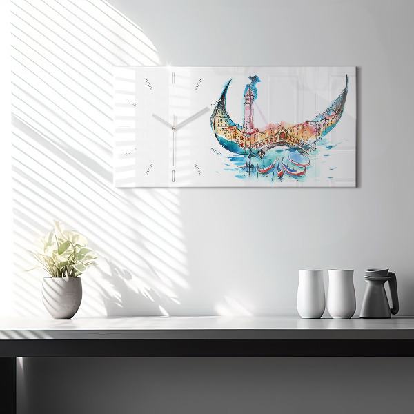 Orologio rettangolare Italia - Gondola Veneziana