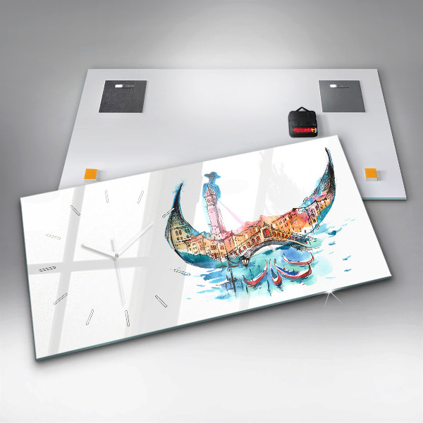 Orologio rettangolare Italia - Gondola Veneziana