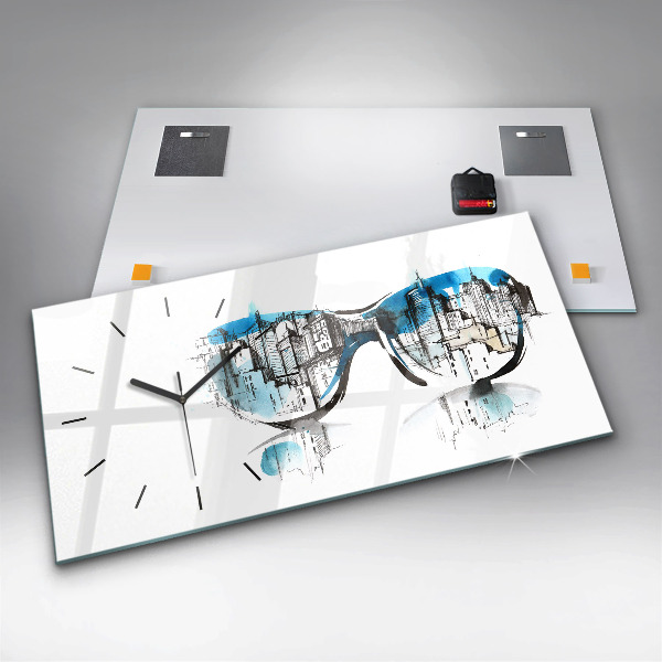 Orologio rettangolare Città con gli occhiali