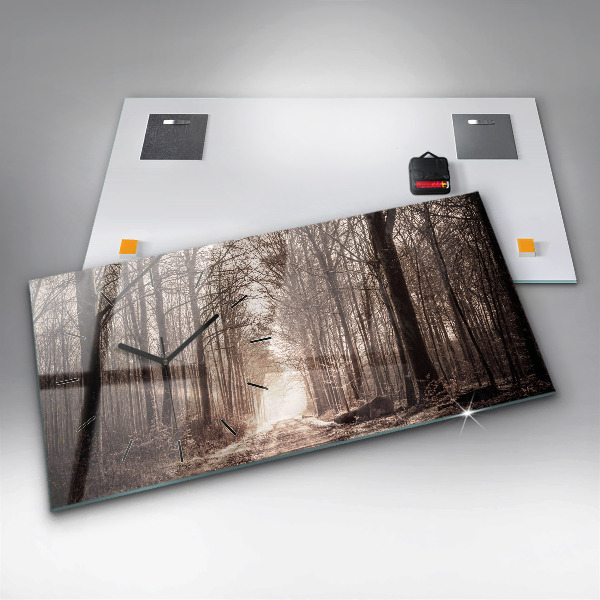 Orologio rettangolare Sentiero forestale in seppia