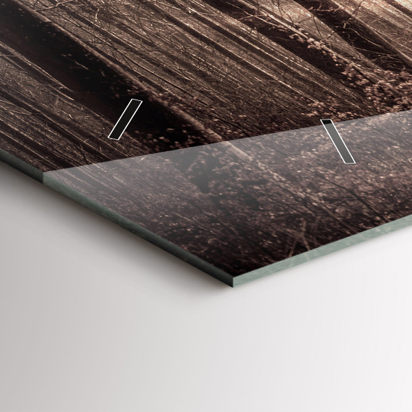 Orologio rettangolare Sentiero forestale in seppia