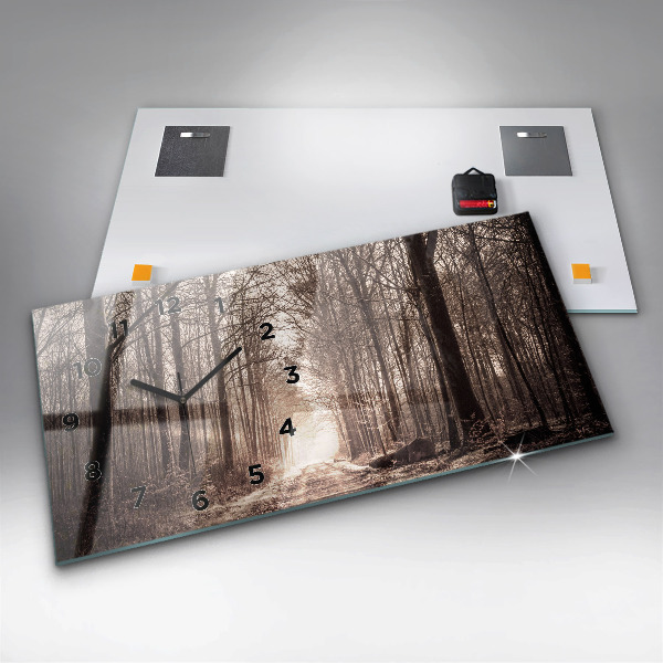 Orologio rettangolare Sentiero forestale in seppia