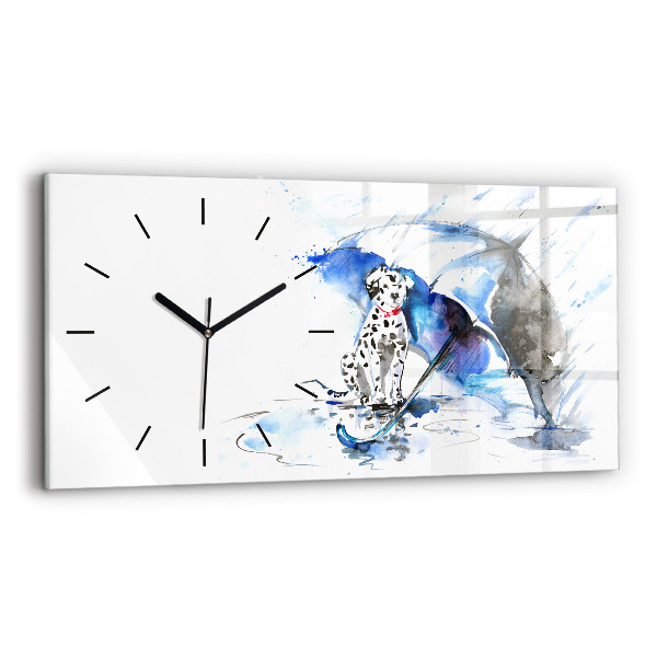 Orologio rettangolare Dalmata e ombrello