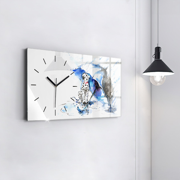 Orologio rettangolare Dalmata e ombrello
