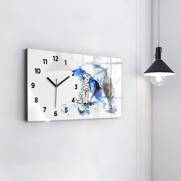 Orologio rettangolare Dalmata e ombrello