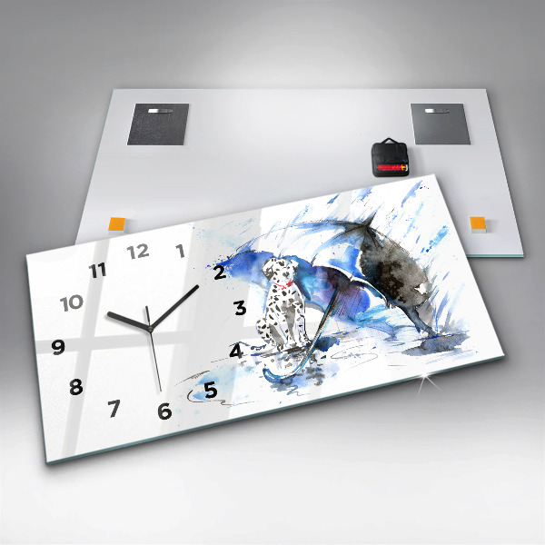 Orologio rettangolare Dalmata e ombrello