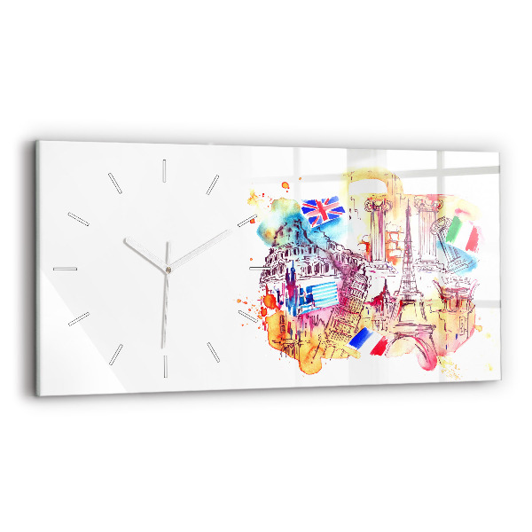 Orologio rettangolare Paesi attraenti nel mondo