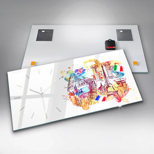 Orologio rettangolare Paesi attraenti nel mondo