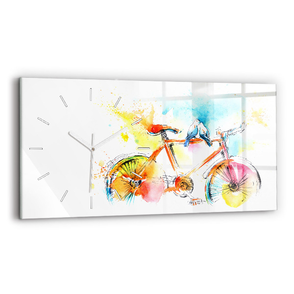 Orologio rettangolare Bici dipinta