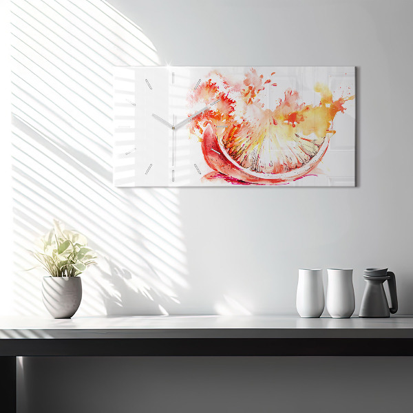 Orologio rettangolare Dipinto di arancione