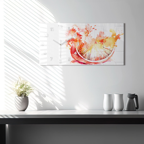 Orologio rettangolare Dipinto di arancione