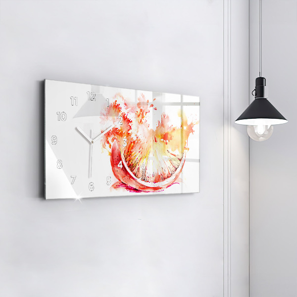 Orologio rettangolare Dipinto di arancione